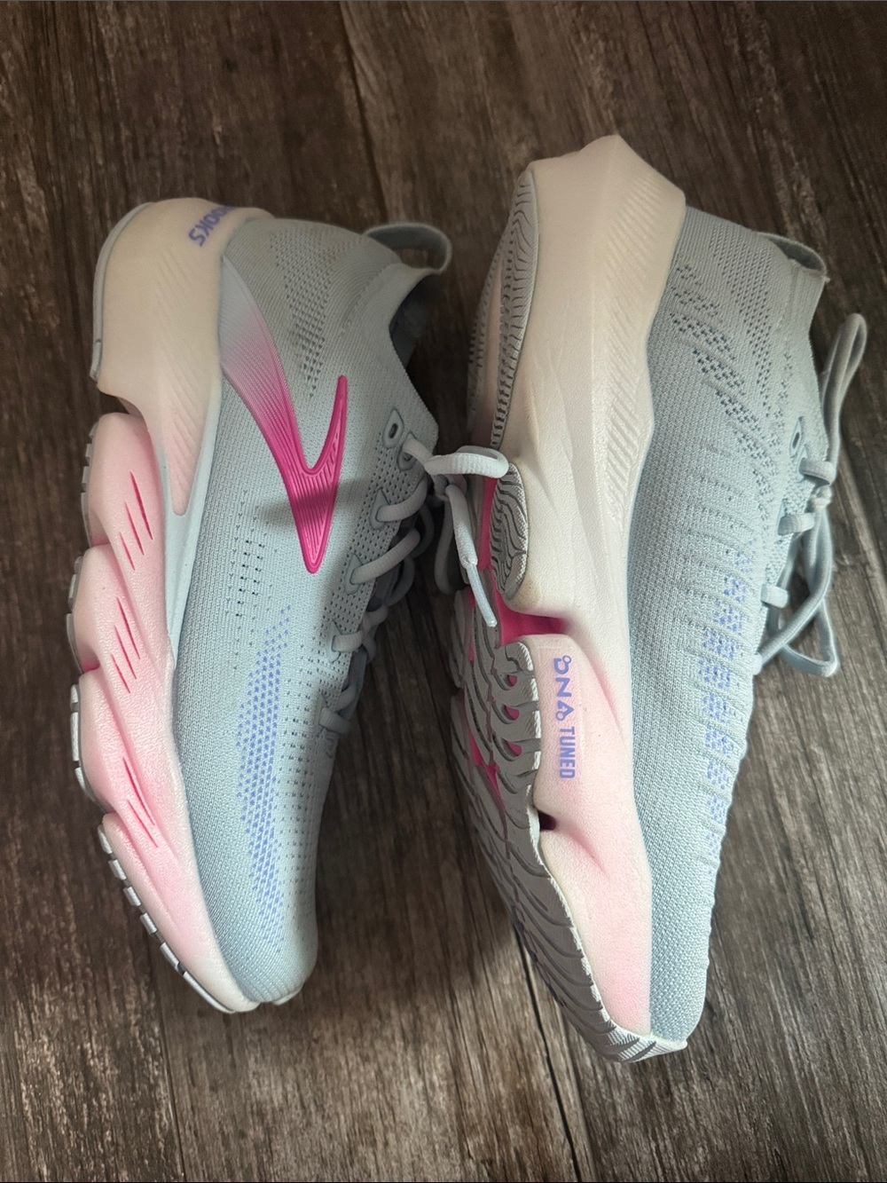 Brooks Women's Light Blue & Pink Running Shoes - Picture 4 of 4